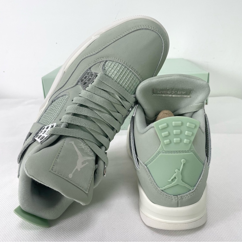 Brand New Retro 4 Seafoam Sail -Men’s Trainers Sneakers - Picture 5 of 8
